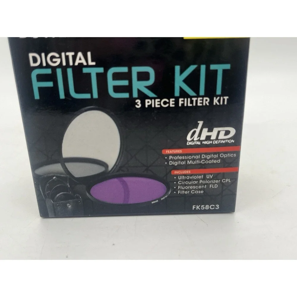 Bower Digital FK52C3 Digital Multi-Coated UV CPL‎ FLD 3 Pieces Filter Kit 52mm